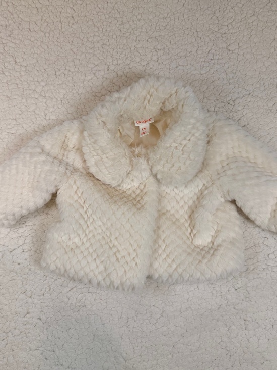 Cat & Jack Other - Cat & Jack Baby Girls White Faux Fur Glam Jacket 3-6M